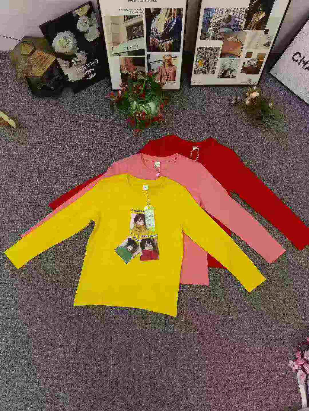 Women's long-sleeved printed blouse