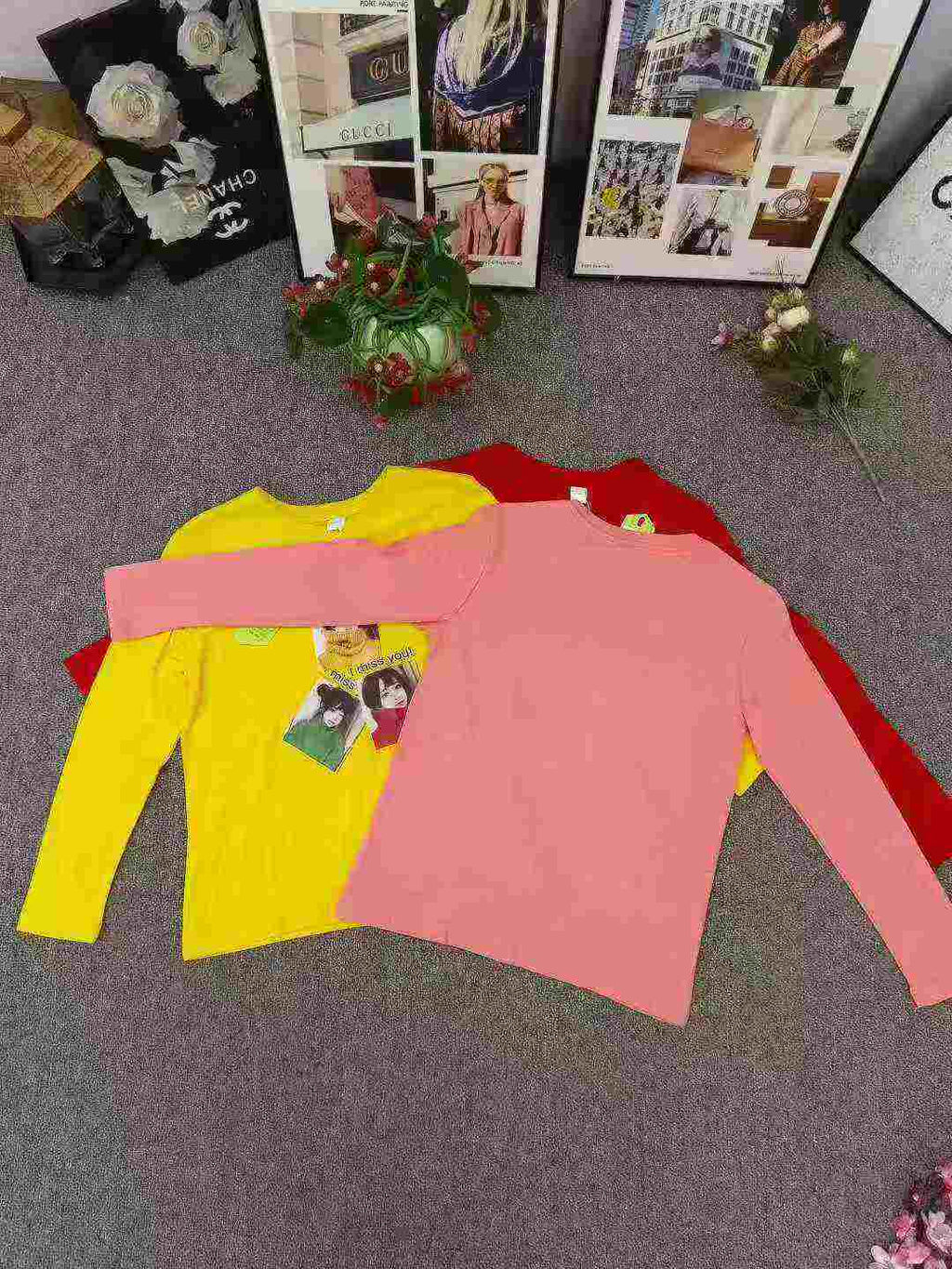 Women's long-sleeved printed blouse