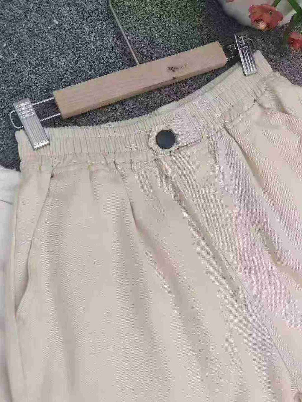 Women's washed cotton pants