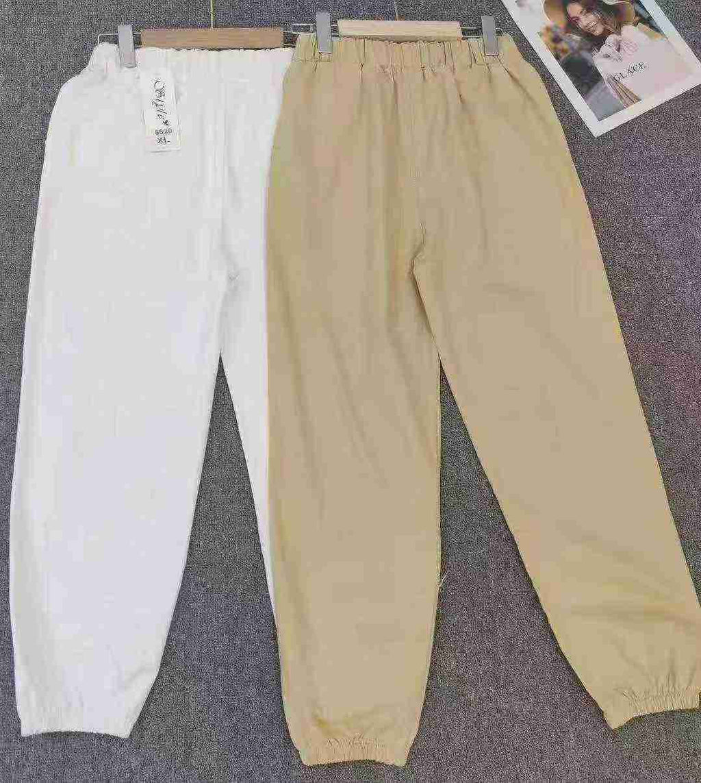Women's washed cotton pants