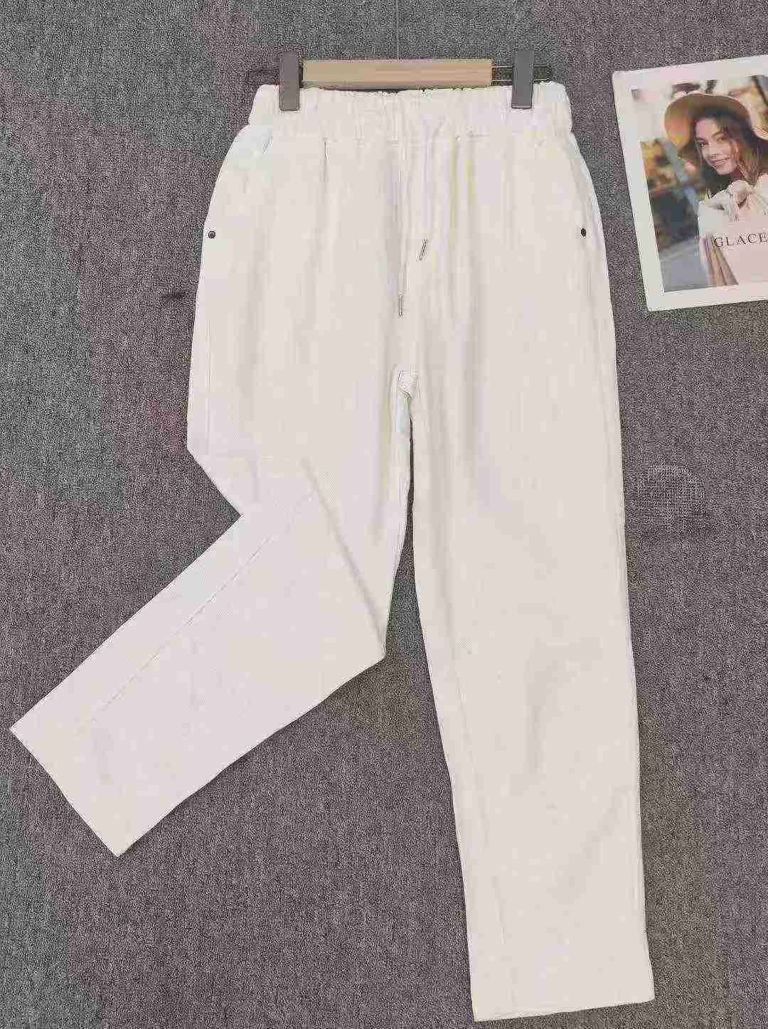 Women's washed cotton pants