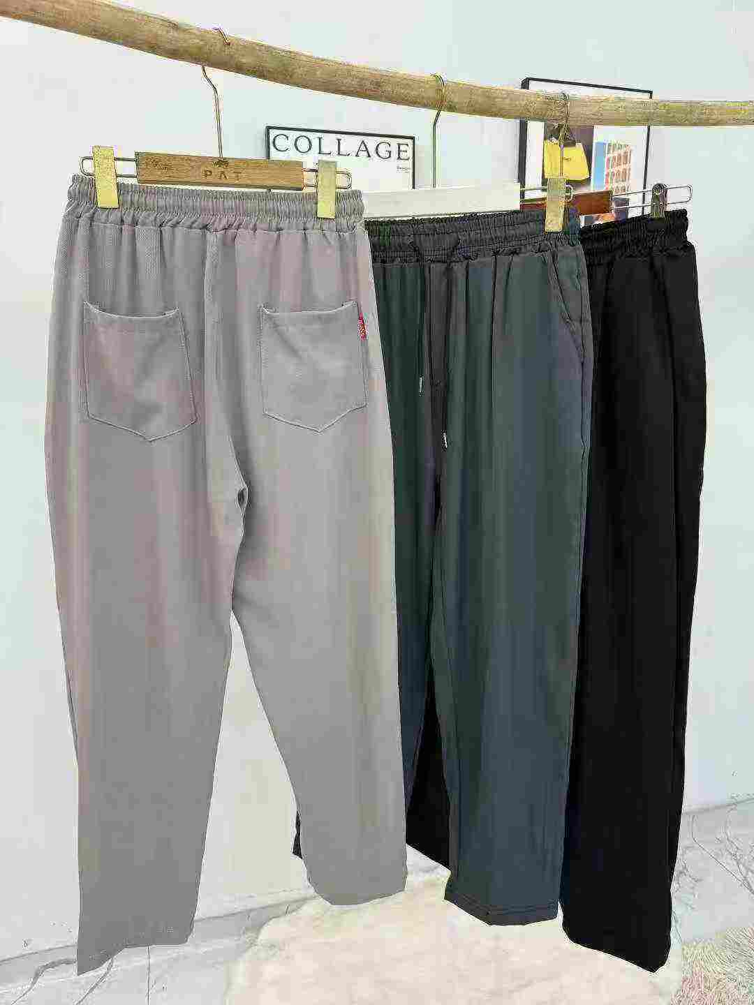 Men's elastic waist casual long pants