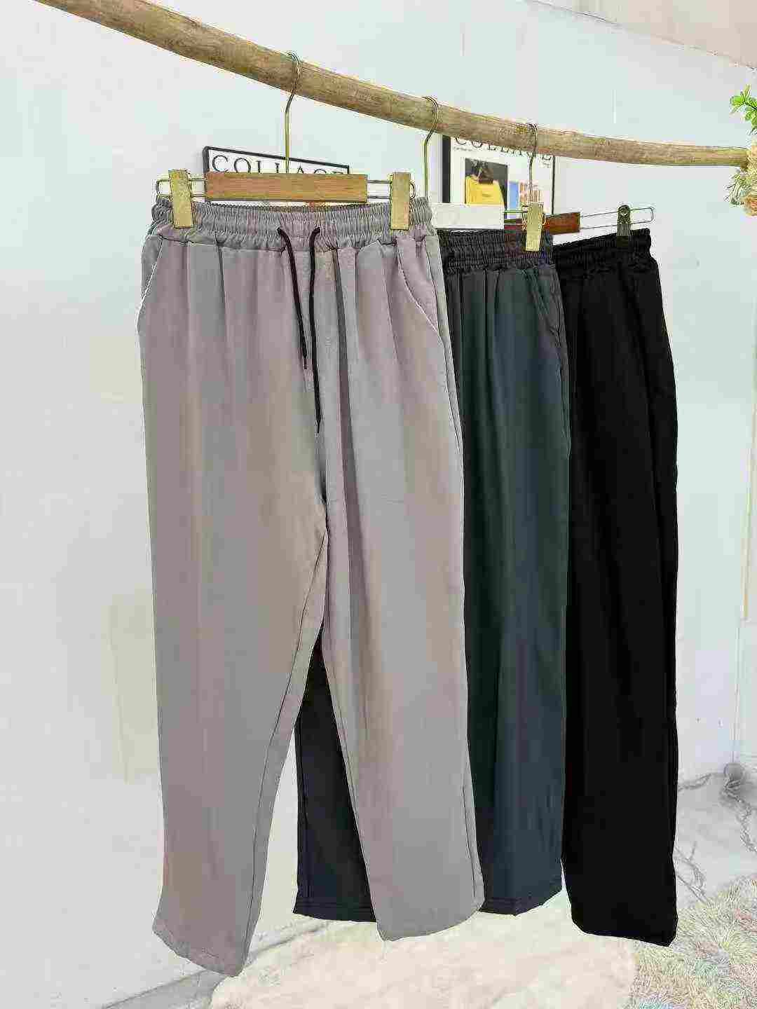 Men's elastic waist casual long pants