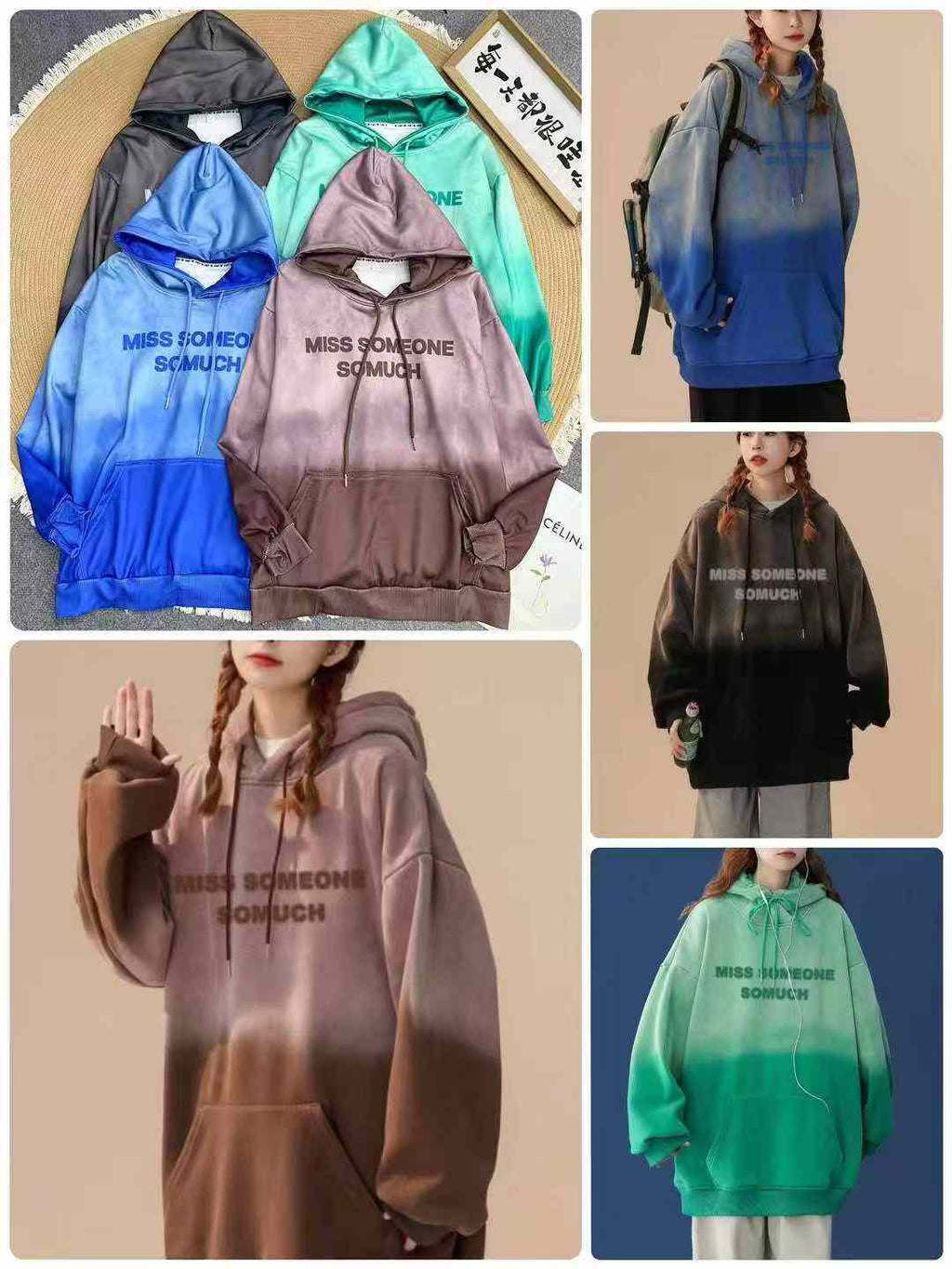 Women alphabet pattern hoodies