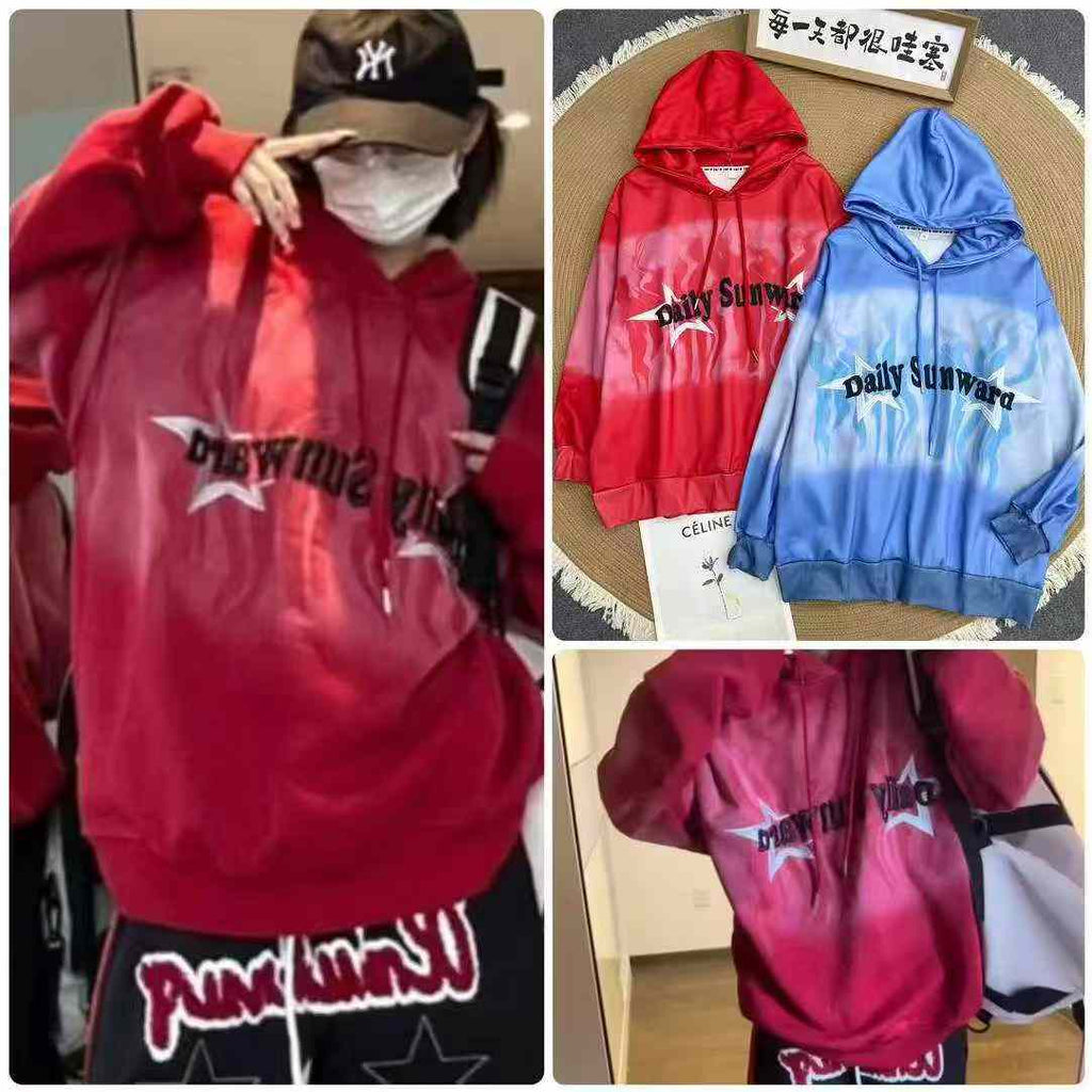 Women alphabet pattern hoodies