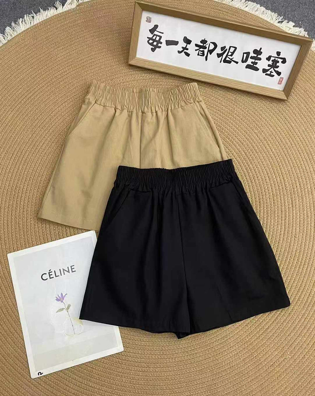 Women pure cotton cargo shorts