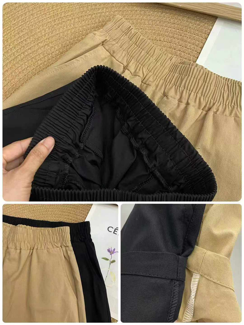 Women pure cotton cargo shorts