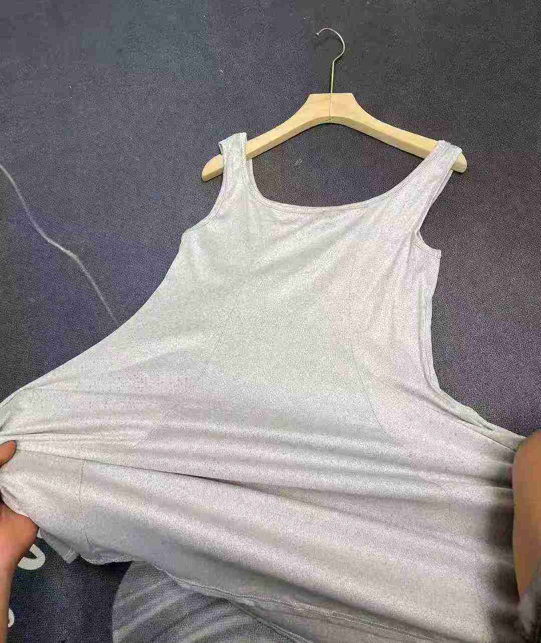 Women's silk ribbed backless short-sleeved dress