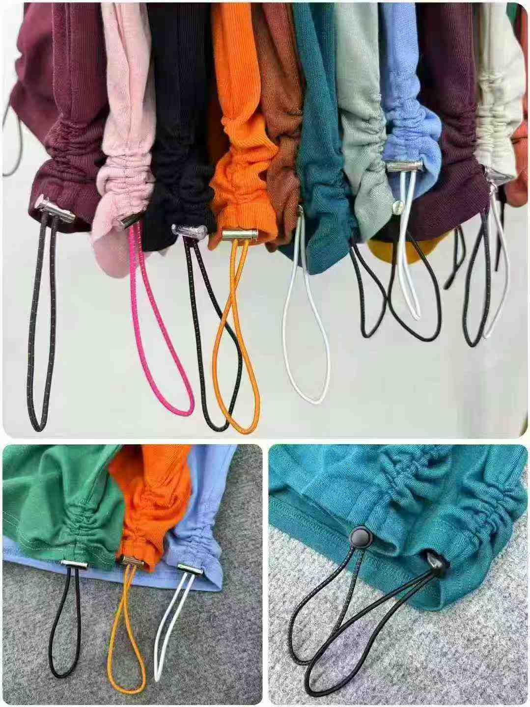 Women drawstring retro T-shirts