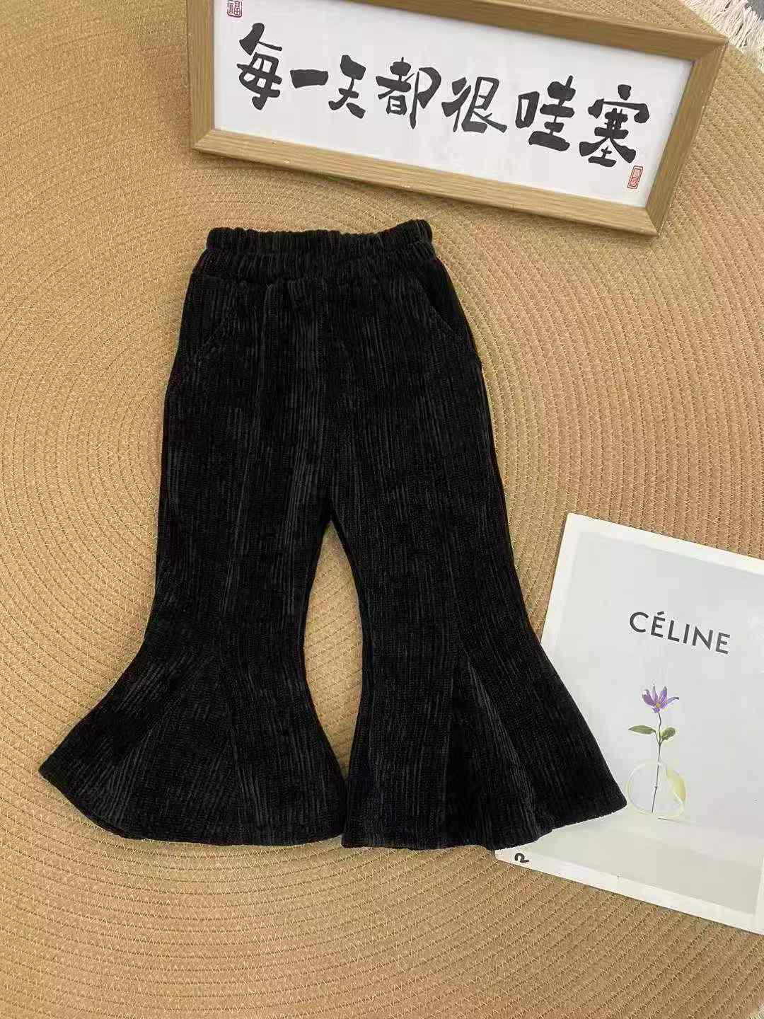 Kids chenier thickened pants