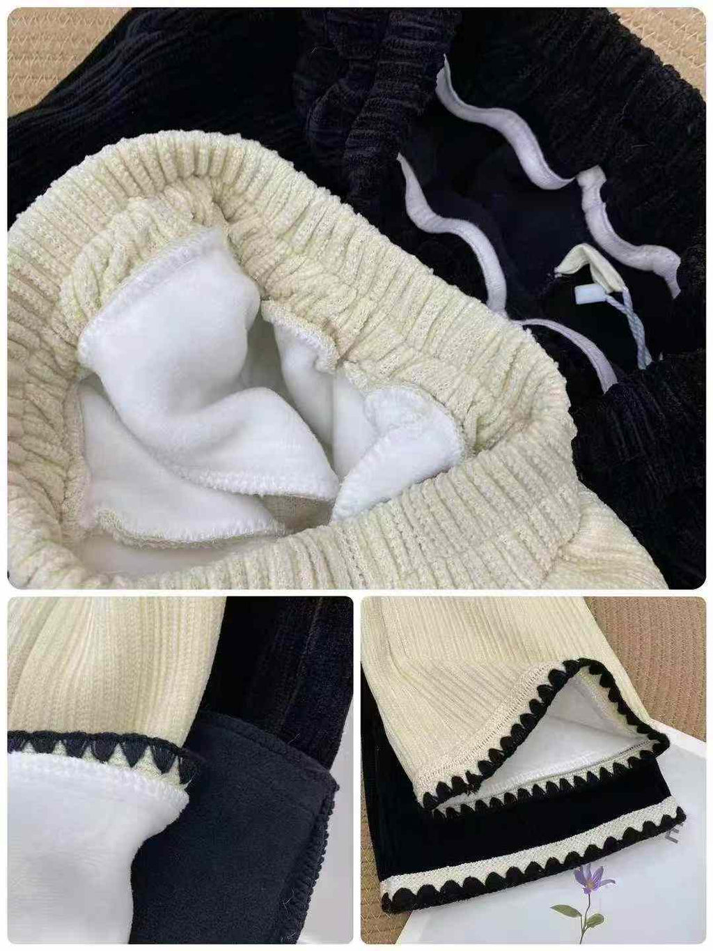 Kids chenier thickened pants