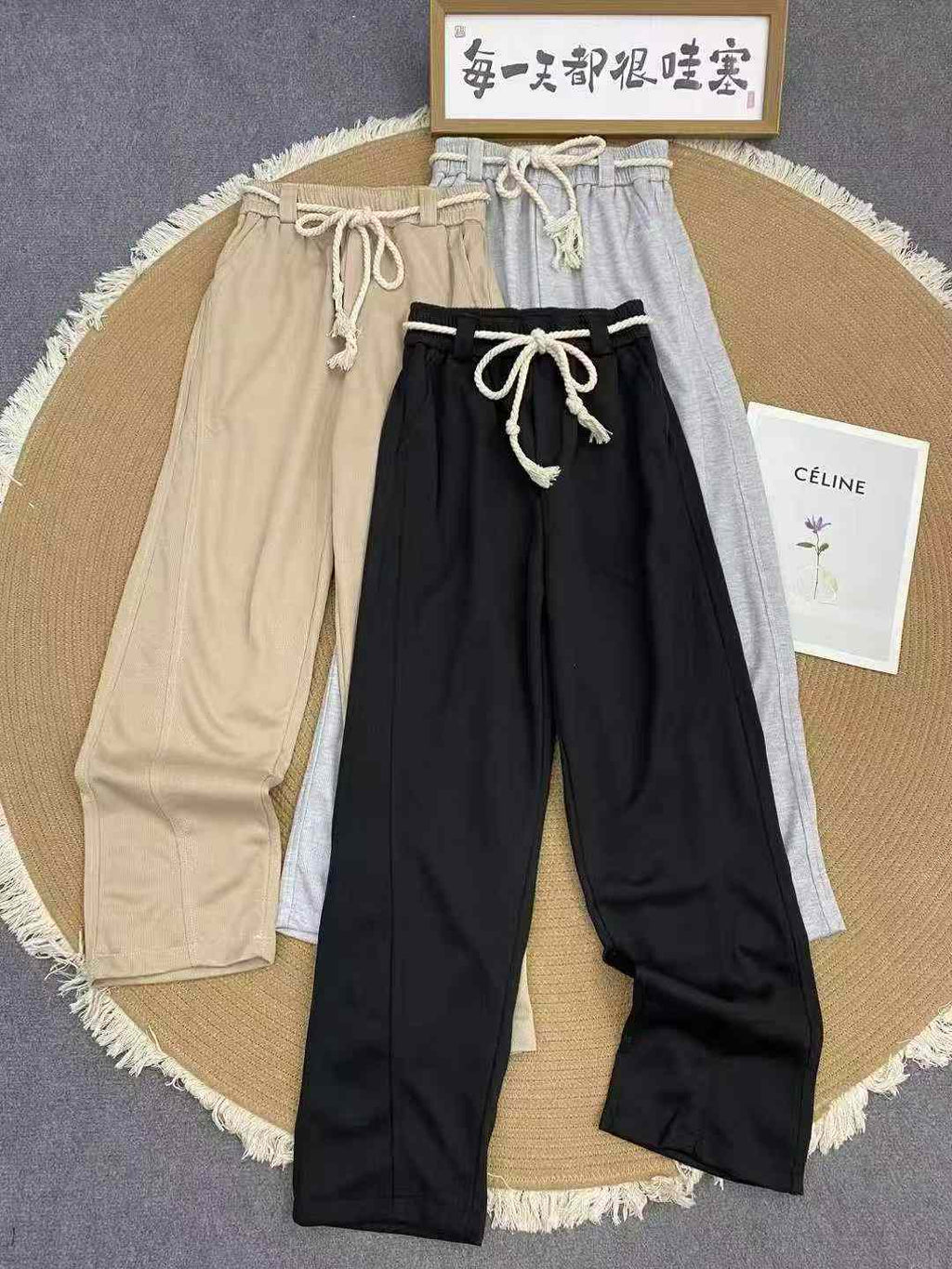 Women casual pure color pants