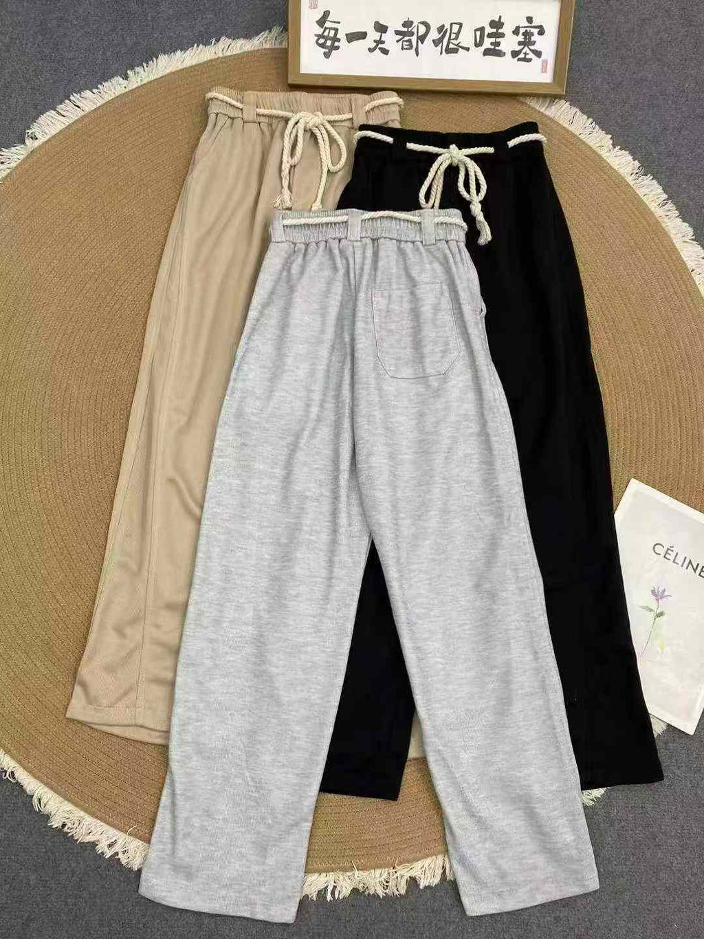 Women casual pure color pants