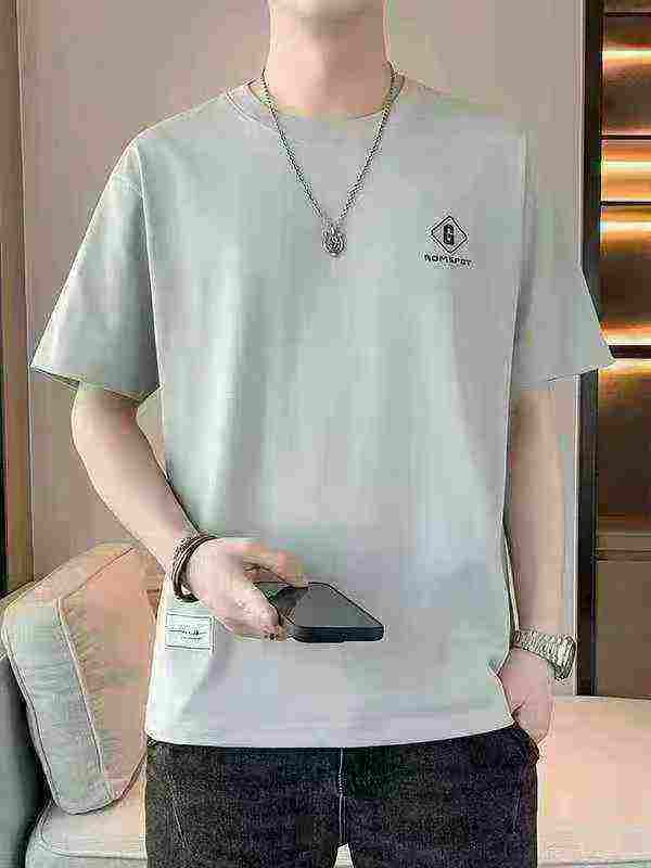 Men's Round-neck Embroidered T-Shirt