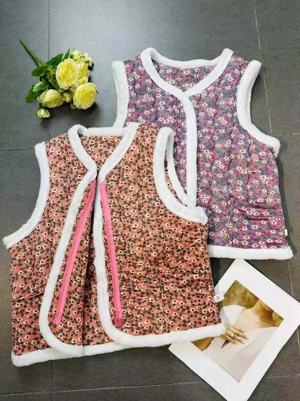 Women chinese-style cotton-padded vests