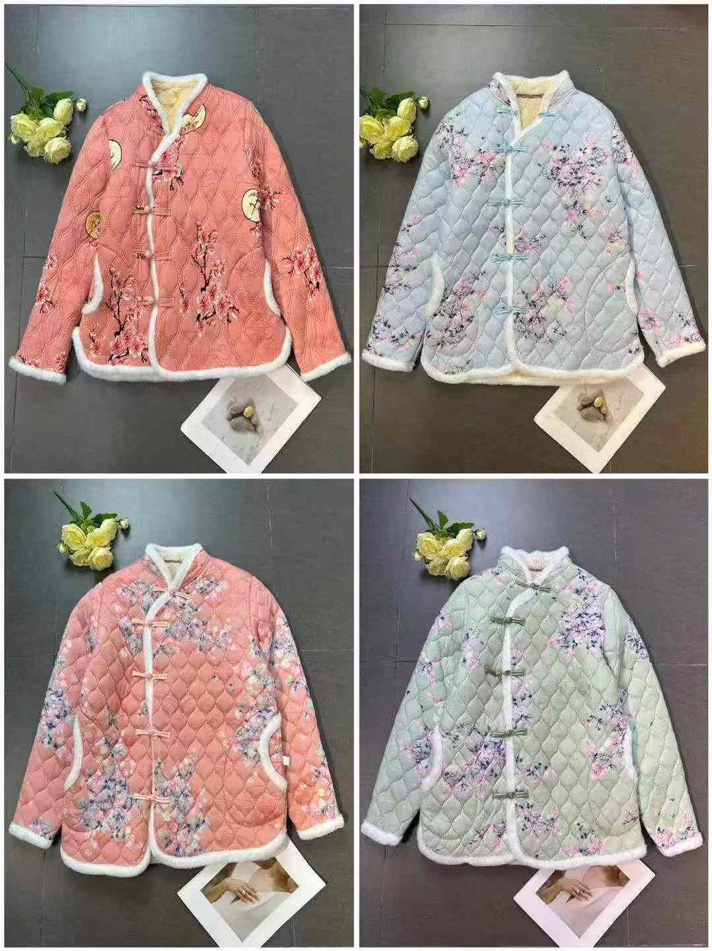 Women Chinese-style cotton-padded jackets