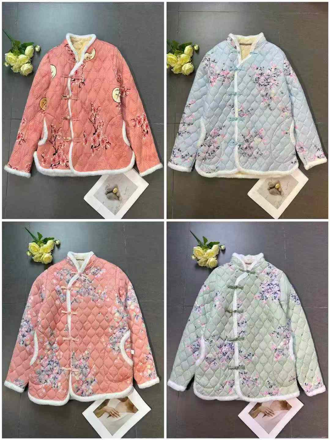 Women Chinese-style cotton-padded jackets