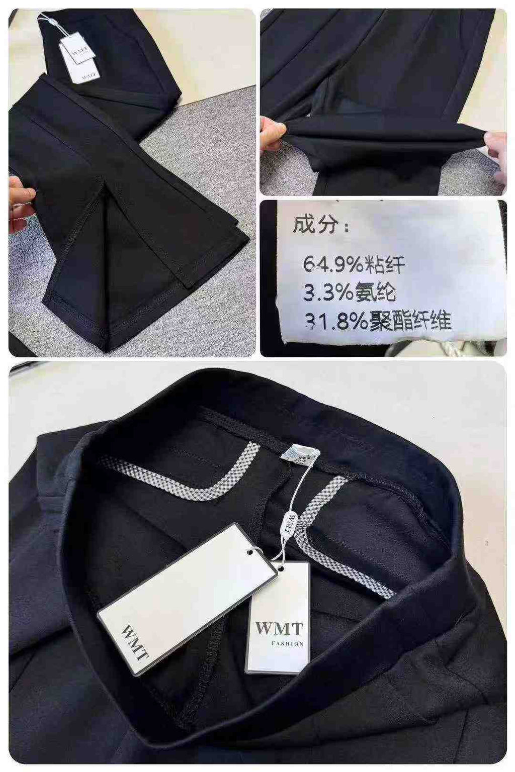 Women's high-waisted stretch slim-fitting slit mini-pant