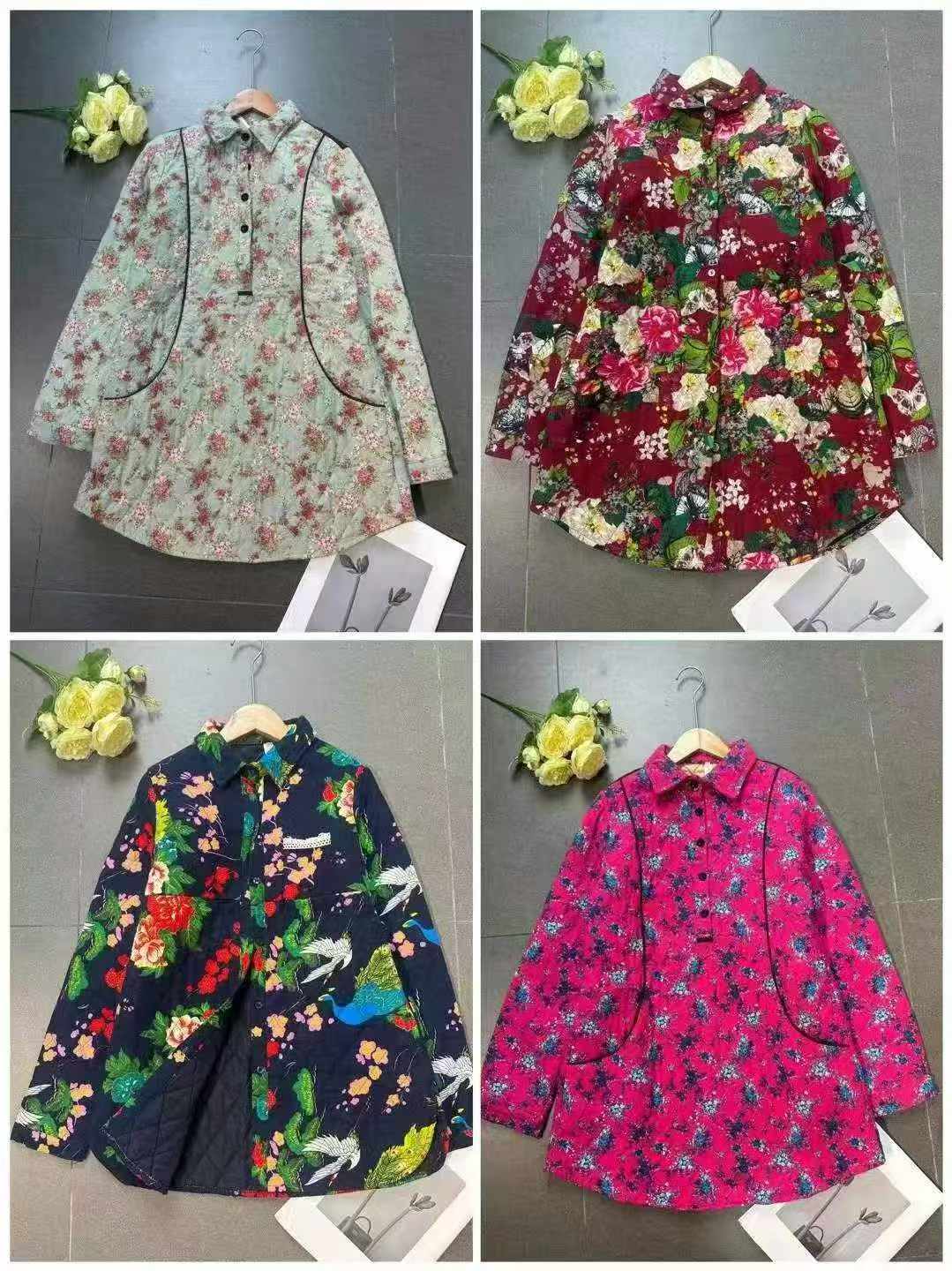 Women middle-aged cotton-padded jackets