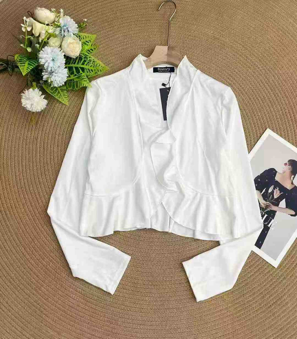 Women ruffeld-edge shirts