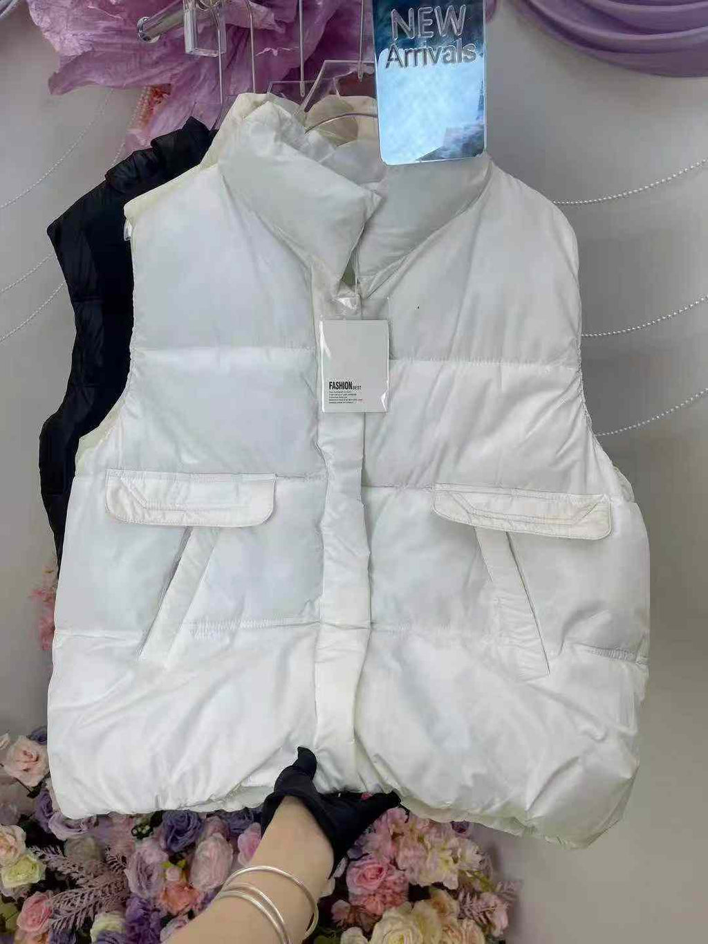 Women puffer shirt