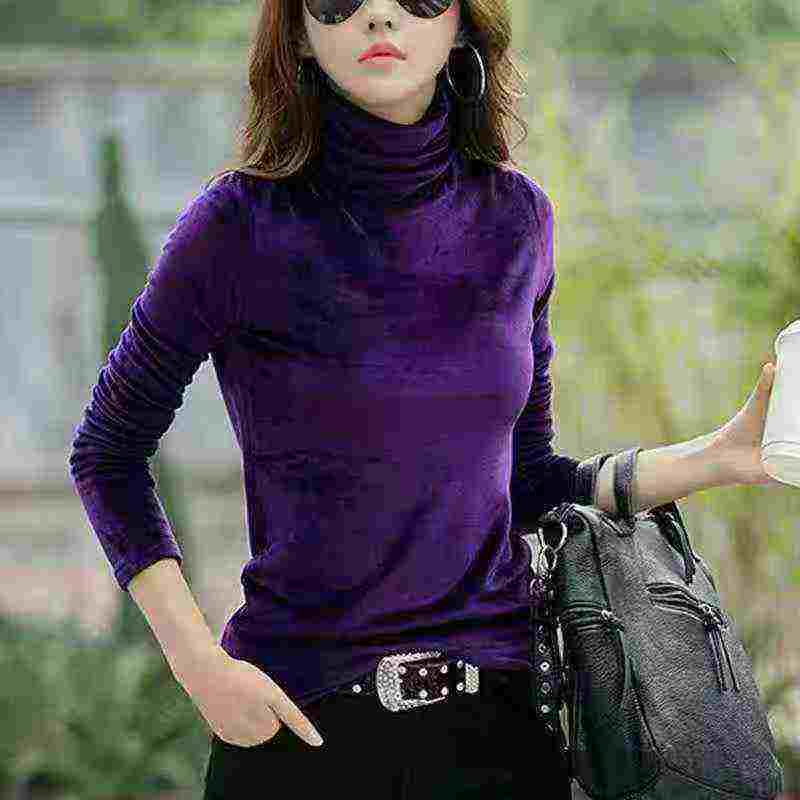 Women's thick fleece base layer shirt