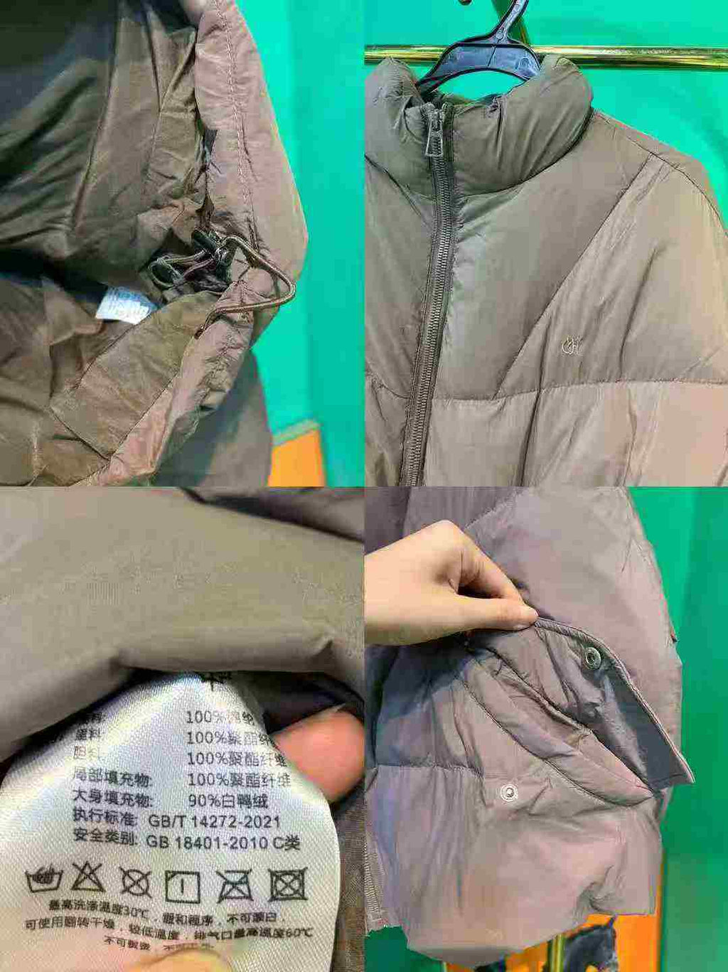 Women's down and feather coat for short jackets