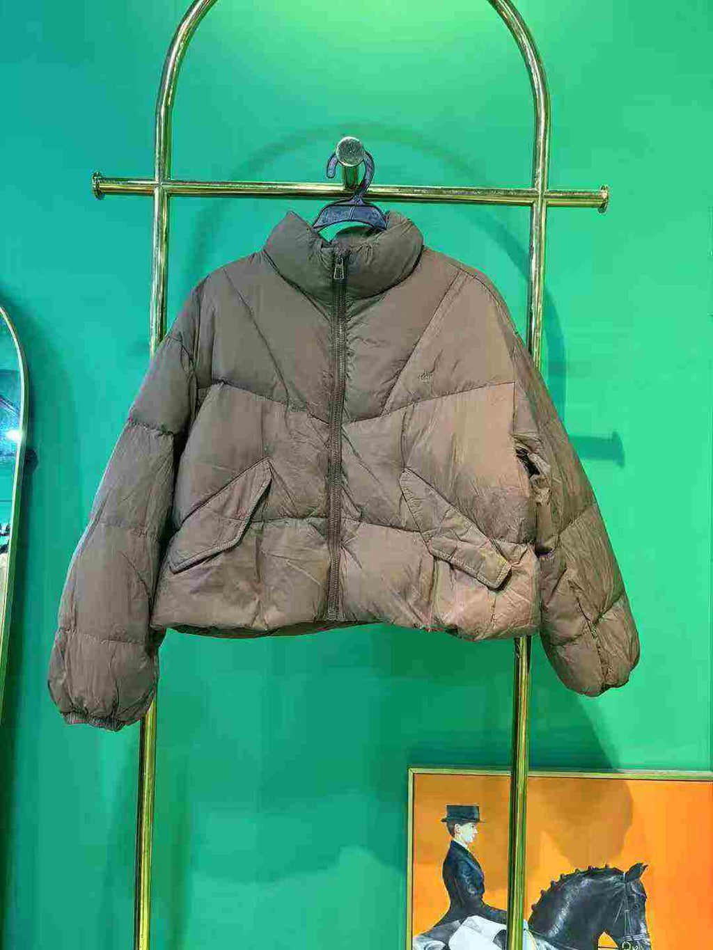 Women's down and feather coat for short jackets