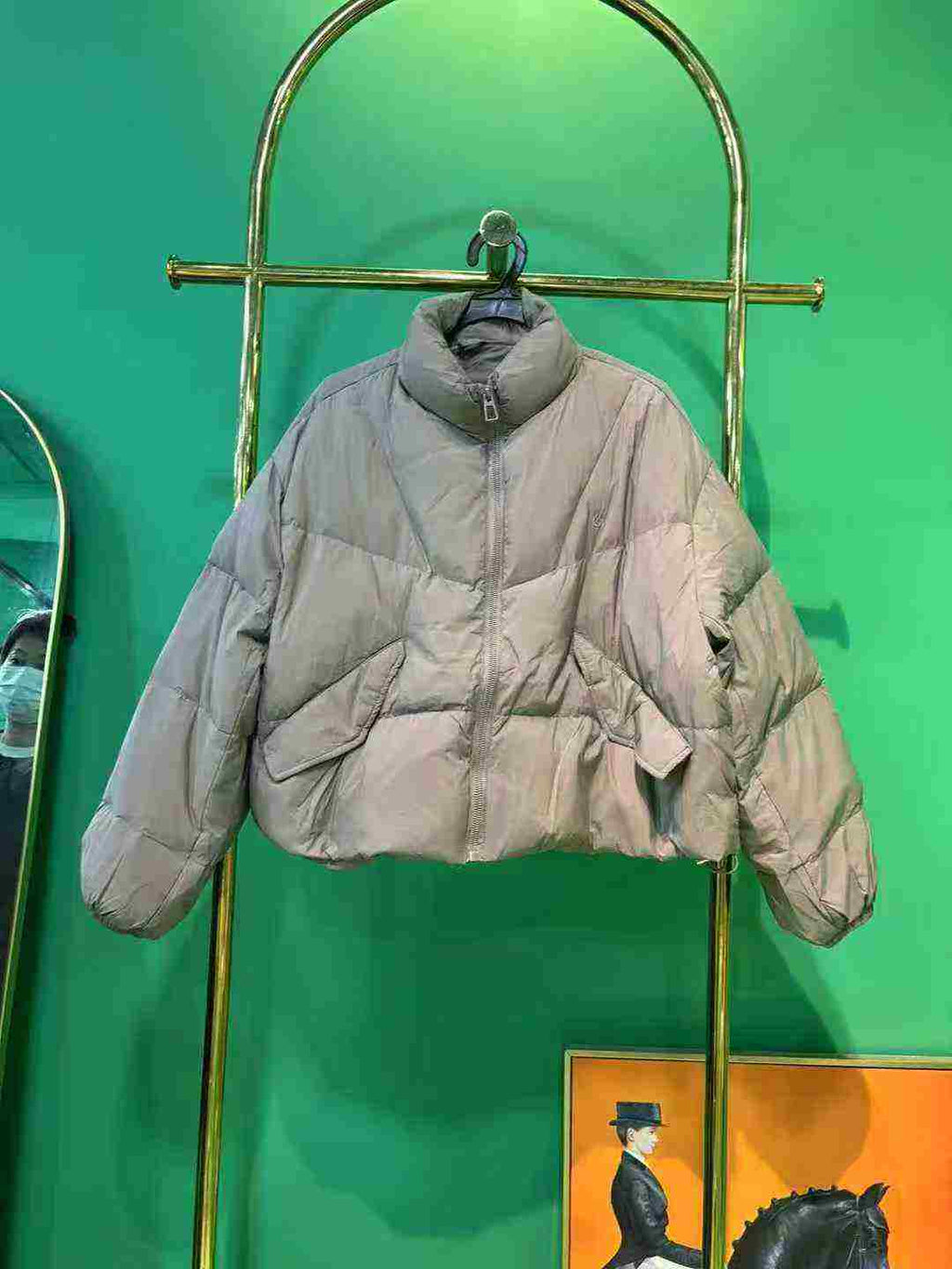 Women's down and feather coat for short jackets