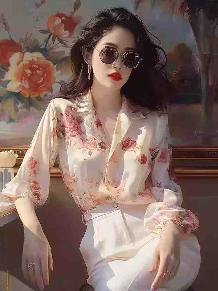 Women floral sun protective shirts