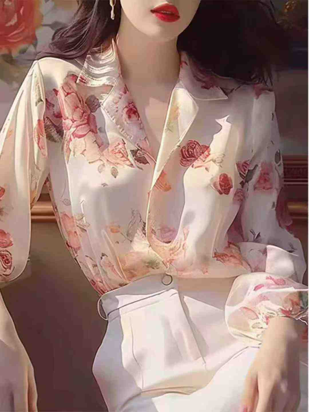 Women floral sun protective shirts