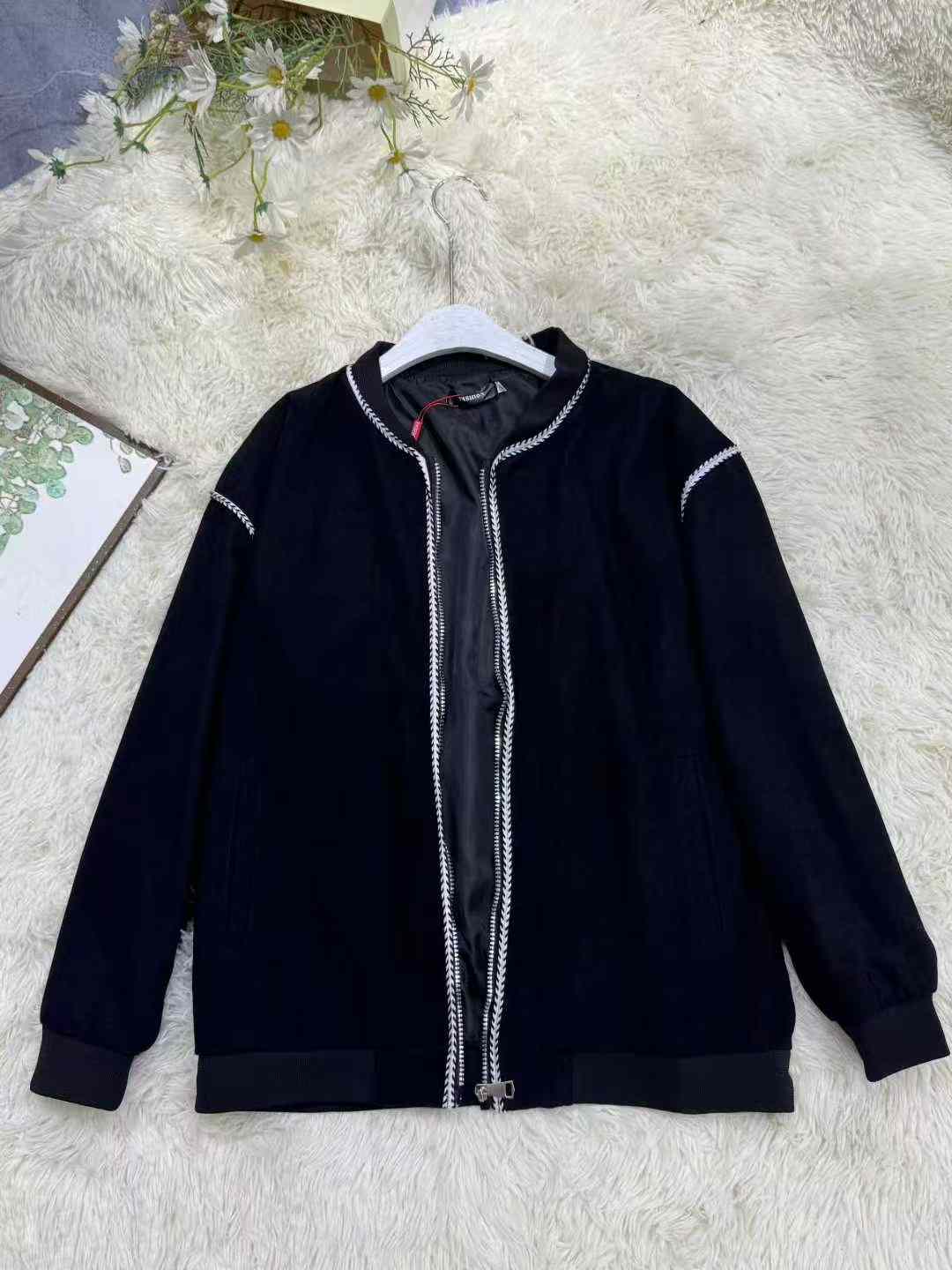 Women baseball jacket black