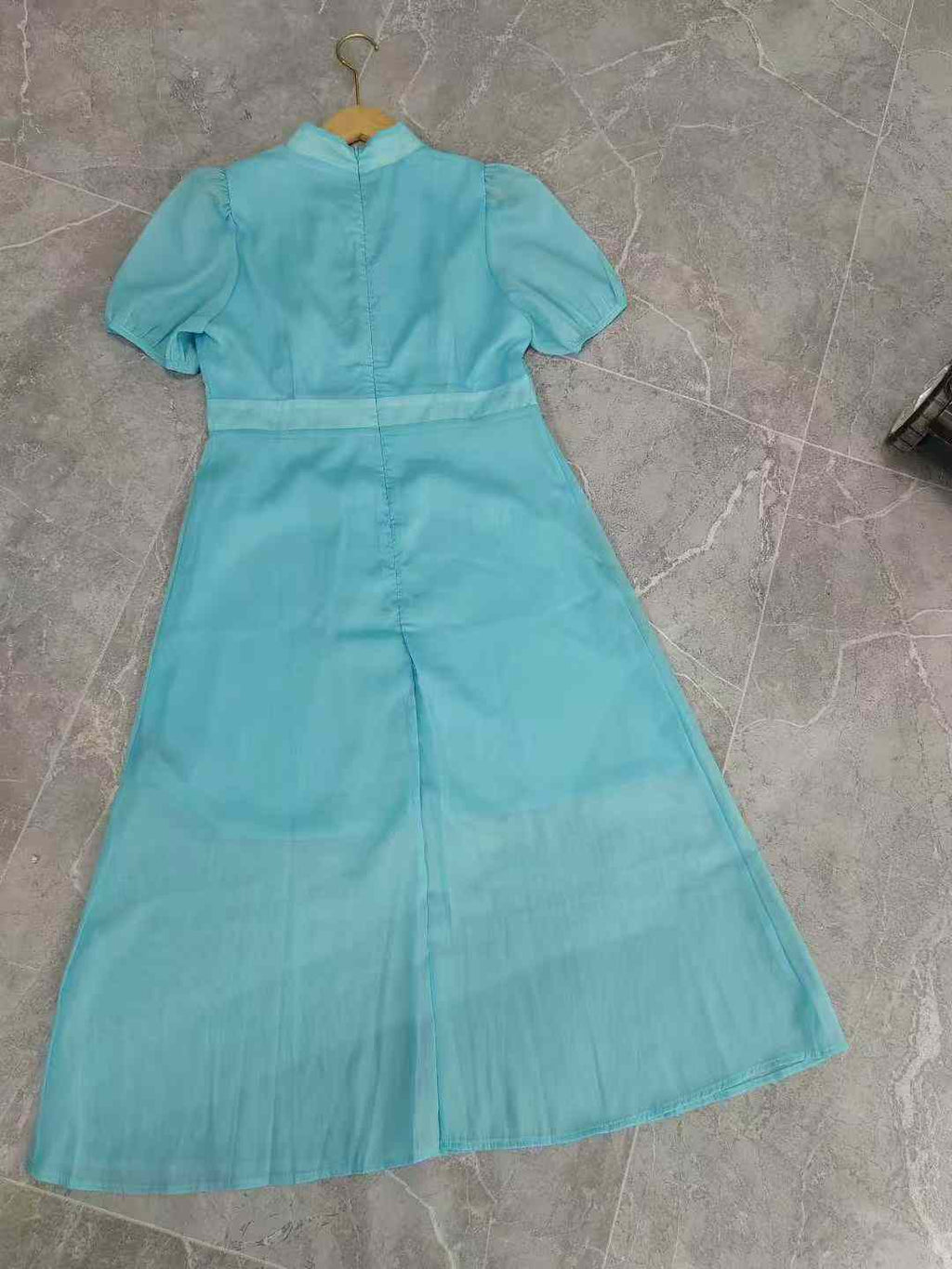 Women Chinese-style dress blue