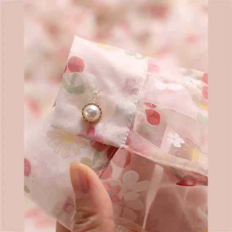 Women chiffon floral shirt