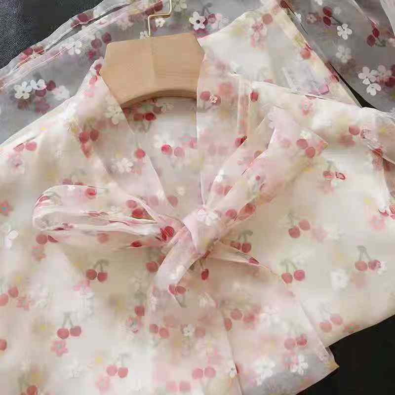 Women chiffon floral shirt