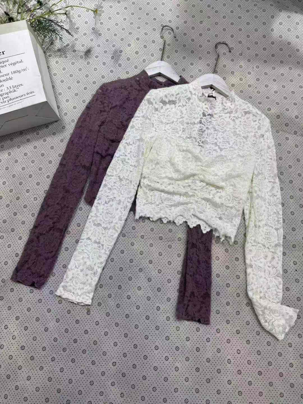 Women lace base layer shirt