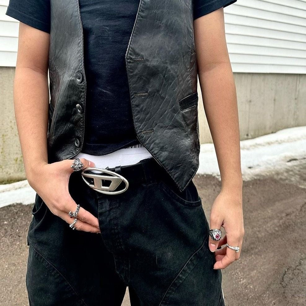 DIE leather belt for men