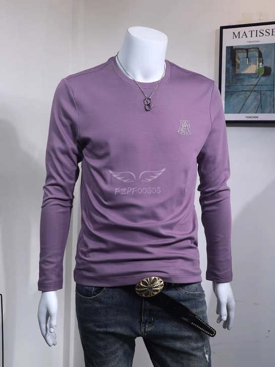 Men's pure cotton long sleeved shirt